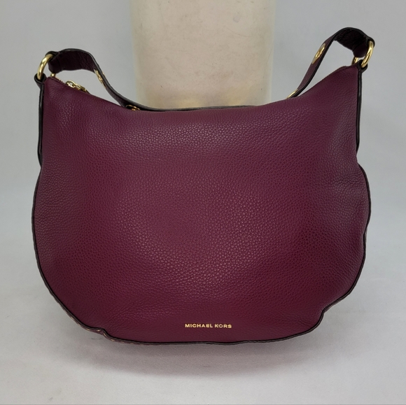 MICHAEL KORS Brooklyn Large Convertible Leather Hobo Plum (limited edition) - Picture 3 of 15